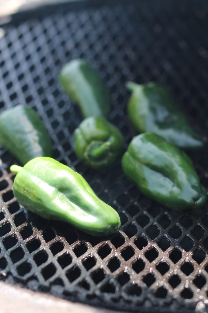 grilled poblanos
