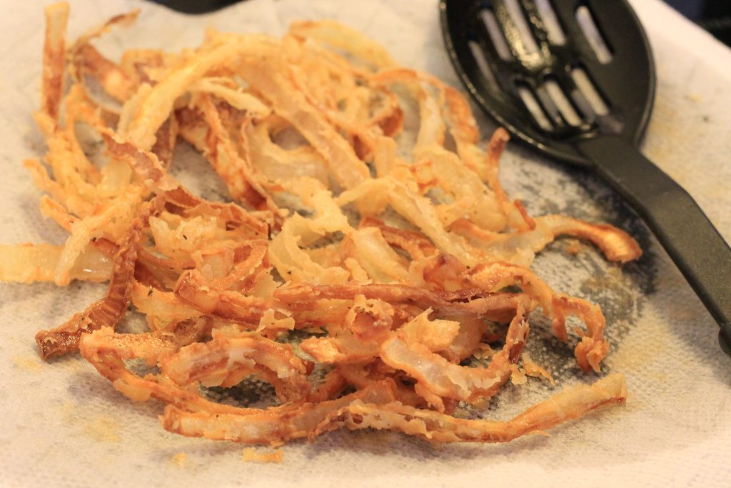 Crispy Fried Onion Strings - House of Nash Eats