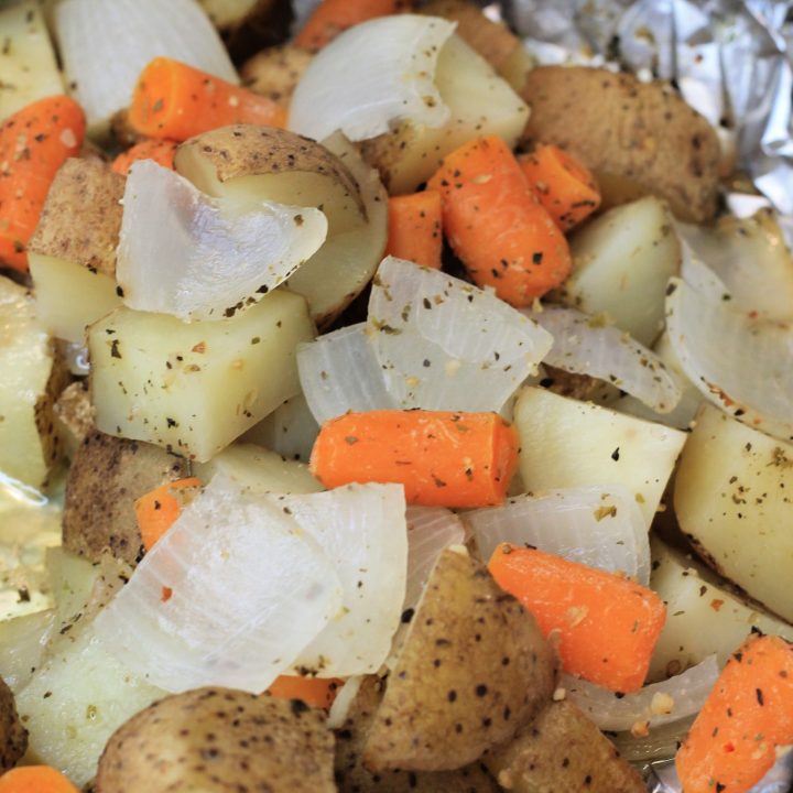 Potato Carrot Foil Packet
