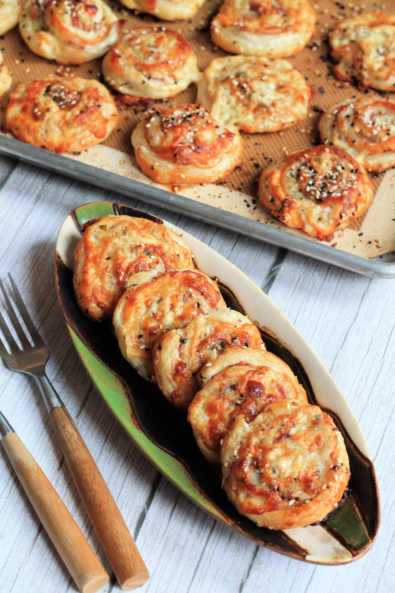 Salami and Cheese Pinwheels - Nelson Road Garden