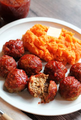 baked barbecue meatballs
