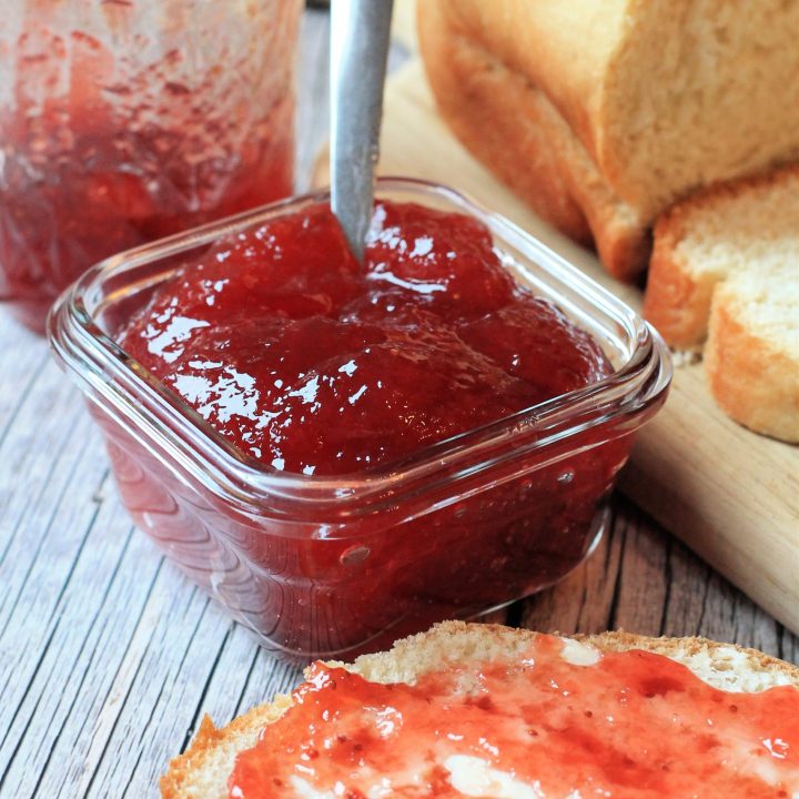 canned strawberry jam